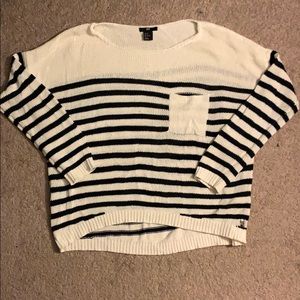 H&M striped oversized sweater